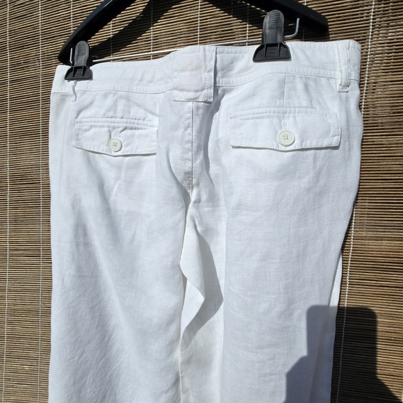 Juicy Couture Linen Adjustable Length Drawstring Wide Leg Trouser Pants Sz Small - Picture 7 of 10